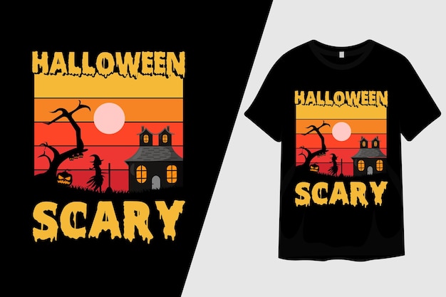 Vector halloween scary t shirt design