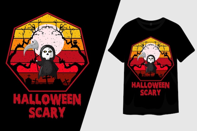 ハロウィン怖いTシャツのデザイン