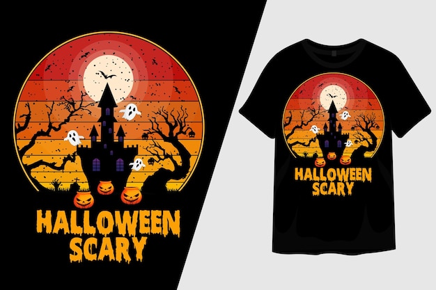 Halloween scary t shirt design