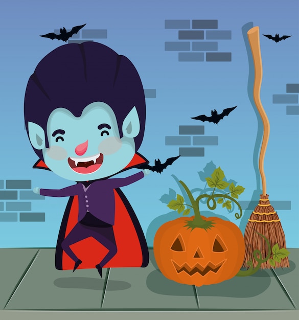 Free Photo  Funny pumpking and bats near scissors