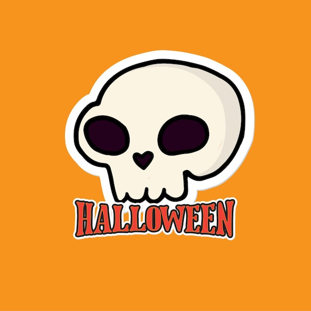 Halloween schedel stickers