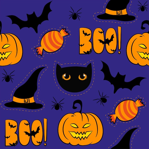 Baground senza cuciture di halloween. illustrazione vettoriale eps 8