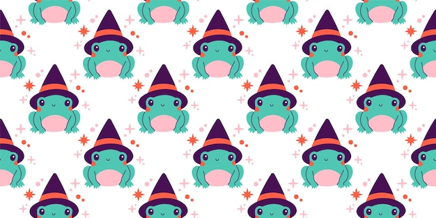 Halloween seamless pattern Seamless pattern with cute halloween elements Vector flat design