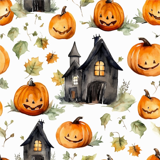 Halloween seamless pattern vector