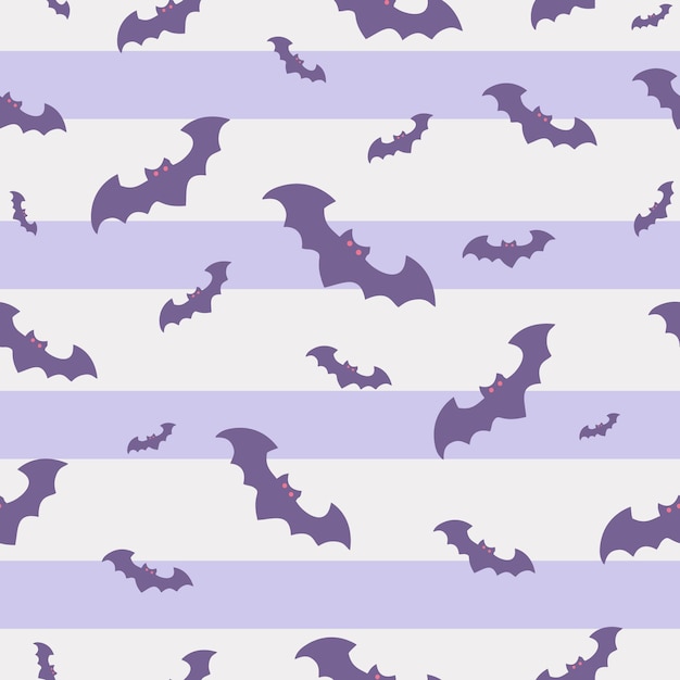 Halloween seamless pattern with bat design for background wallpaper clothing wrapping fabric