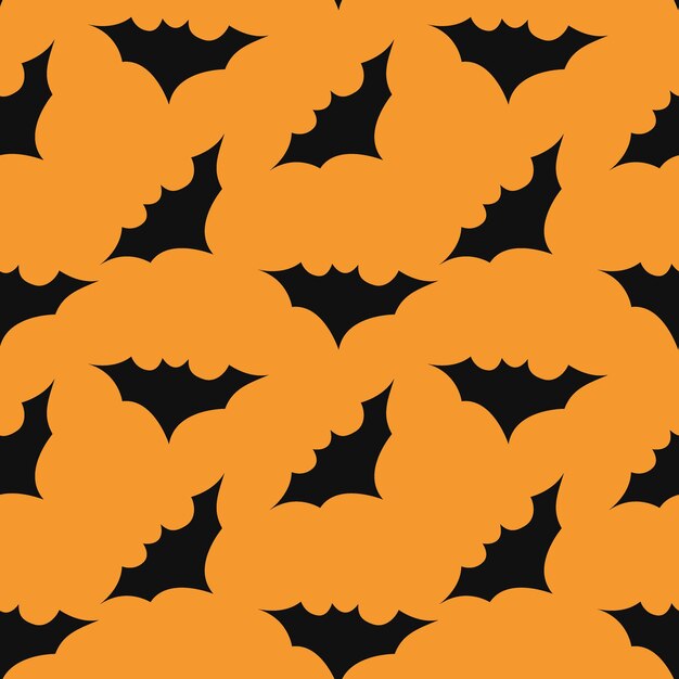 Halloween seamless pattern with a bat illustration