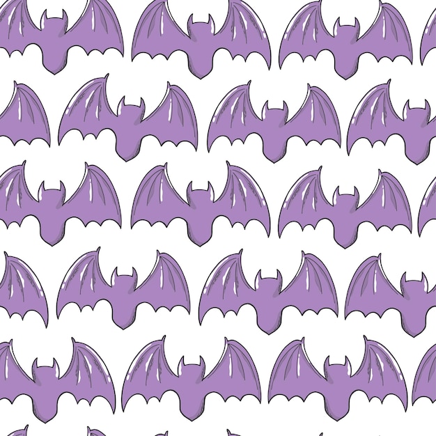 Vector halloween seamless pattern with bats for textile prints, wrapping paper, packaging, scrapbooking