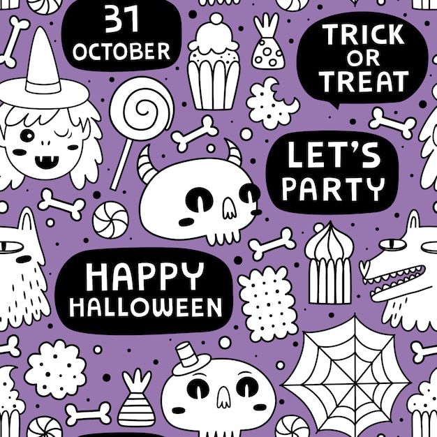 Halloween seamless pattern