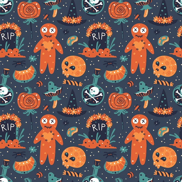 Halloween seamless pattern.