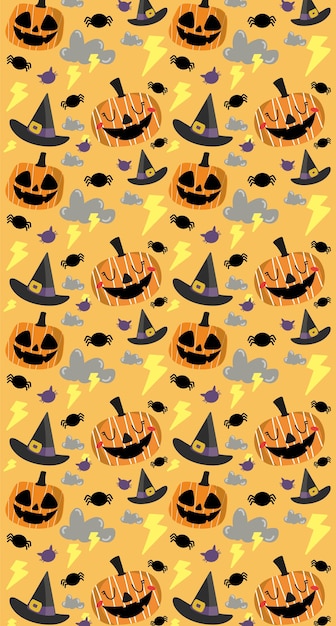 Vector halloween seamless pattern