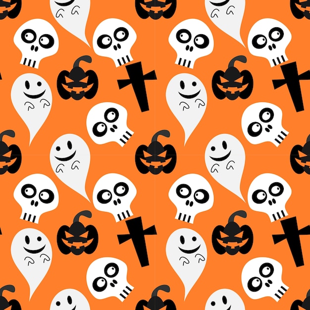 Vector halloween seamless pattern