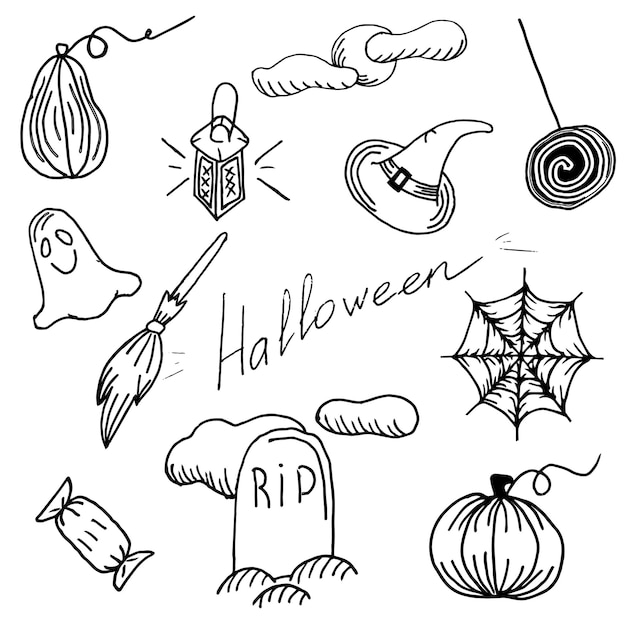 Vector halloween seamless pattern