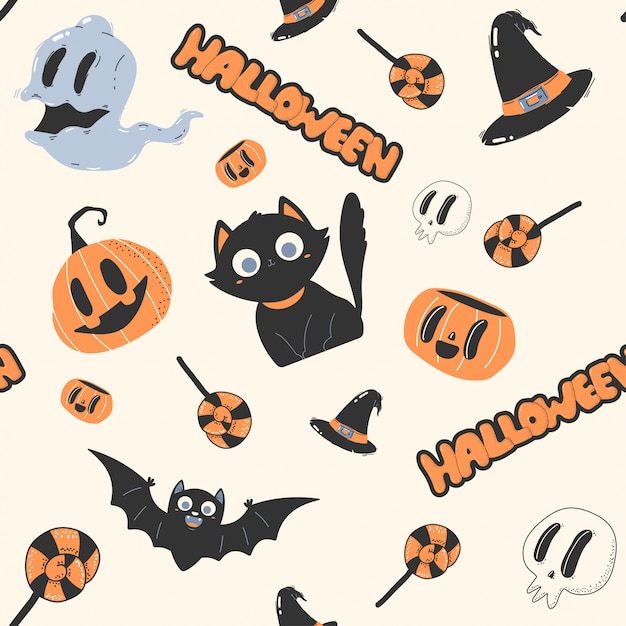 Halloween seamless pattern.