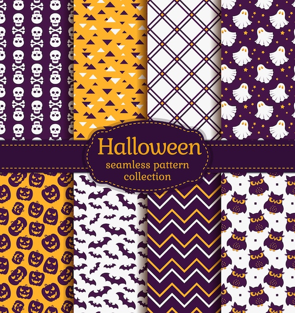 Halloween seamless patterns