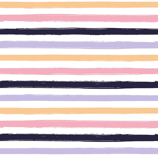 Halloween seamless striped pattern in pastel colors hand drawn childish bright brush strokes