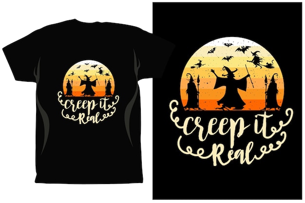 Vettore di disegno della maglietta della stagione di halloween. grafica vettoriale di halloween per t-shirt. halloween eps