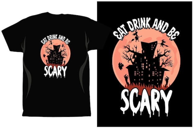 Halloween seizoen t shirt ontwerp vector. Halloween Design Vector Graphics voor t-shirt. Halloween-eps