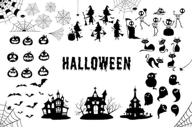 Halloween silhouet collectie