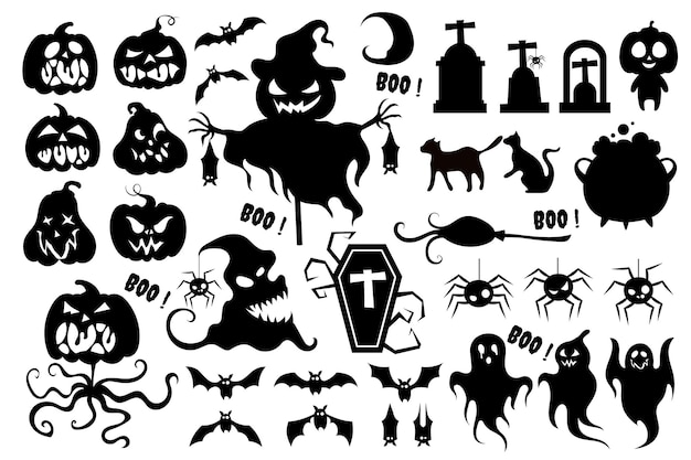 Collezione silhouette di halloween