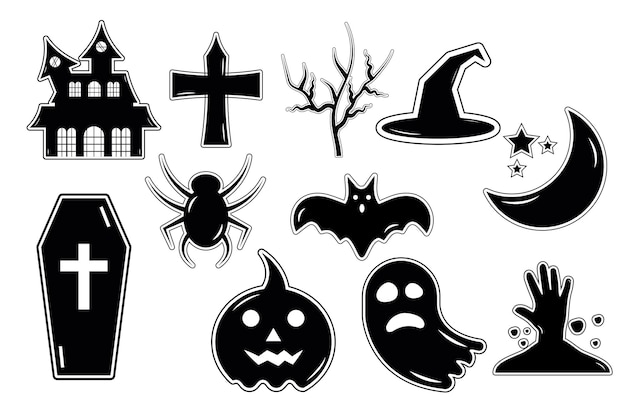 Halloween silhouette vectors