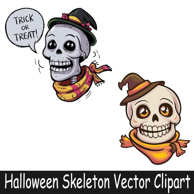 Halloween Skeleton Vector Clipart