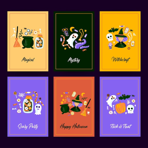 Halloween sketch trendy posters