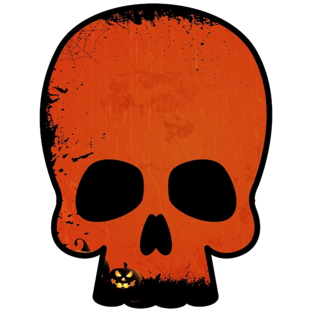 Halloween skull decoration holiday design