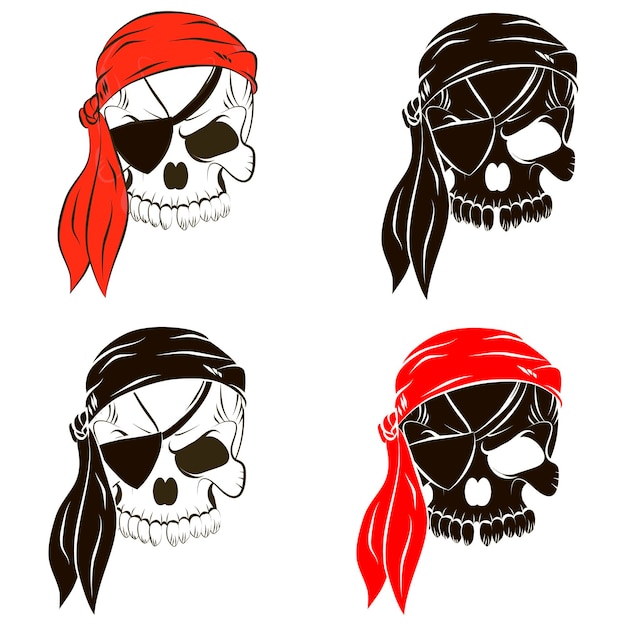 halloween skull icon set