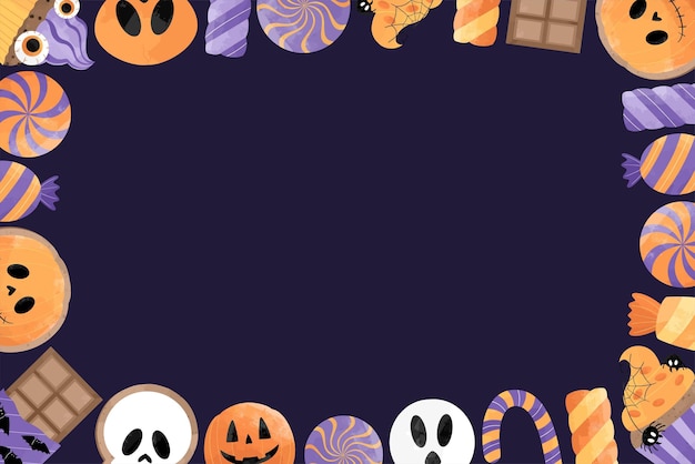 Halloween Snoep Frame Achtergrond