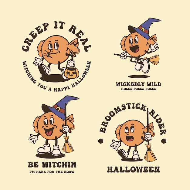 Halloween snoep vintage cartoon