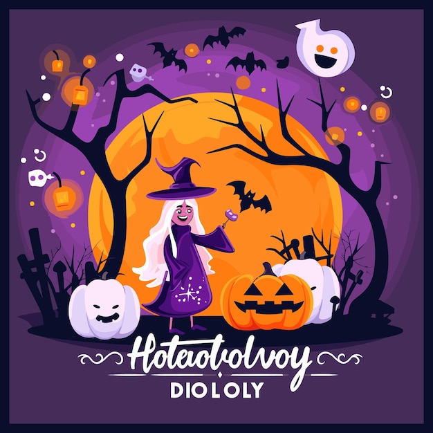 Halloween social media postontwerp