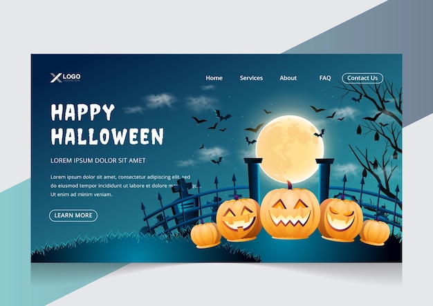 Modello di zucca della pagina di destinazione dell'offerta speciale di vendita più grande di halloween