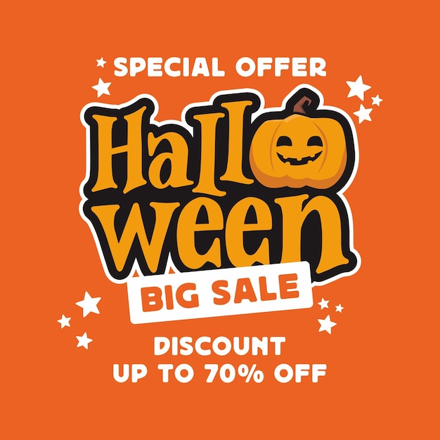 halloween speciale aanbieding grote verkoop ontwerpsjabloon