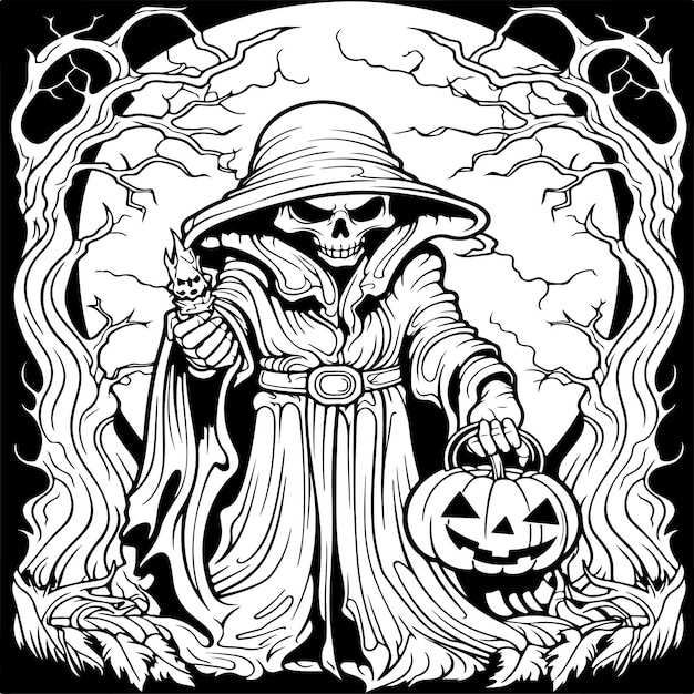 Halloween Specter coloring page