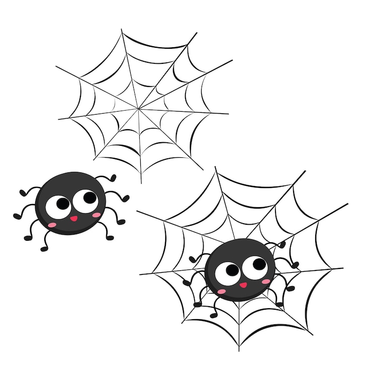 Vector halloween spinnenweb dierlijke insecten illustratie vector clipart
