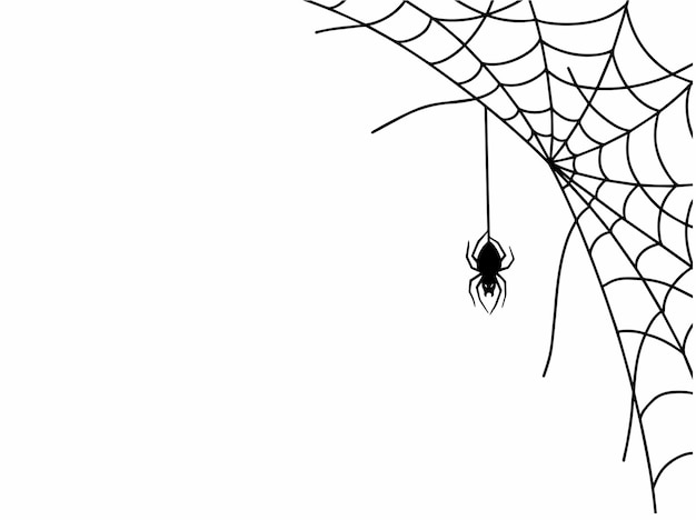 Halloween spinnenwebben Silhouette illustratie