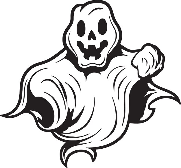 Vector halloween spirits tales of ghostly apparitions