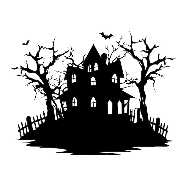 Halloween spookachtige huis kasteel vector illustratie