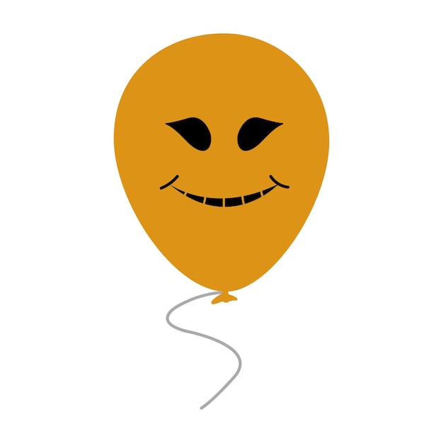 Vector halloween-spookballon. enge luchtballon. website spookachtige sjabloon. vector illustratie. halloween