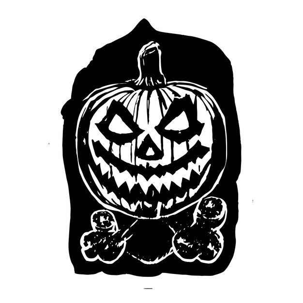 Vector halloween the spookiest day hand drawn cartoon sticker icon concept isolated illustration