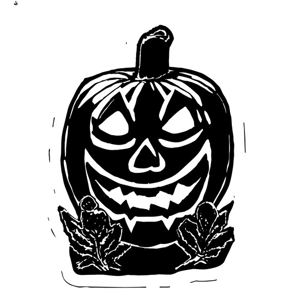 Vector halloween the spookiest day hand drawn cartoon sticker icon concept isolated illustration