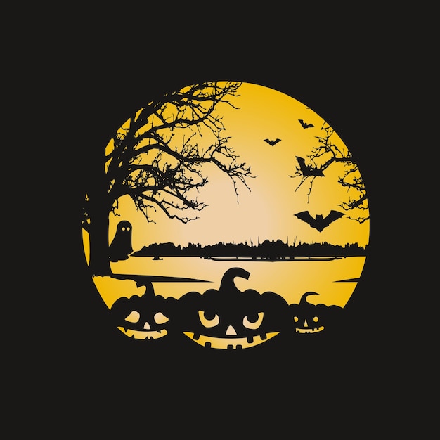 Vector halloween spooky background