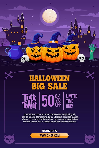 Vector halloween spooky cartoon illustration vector