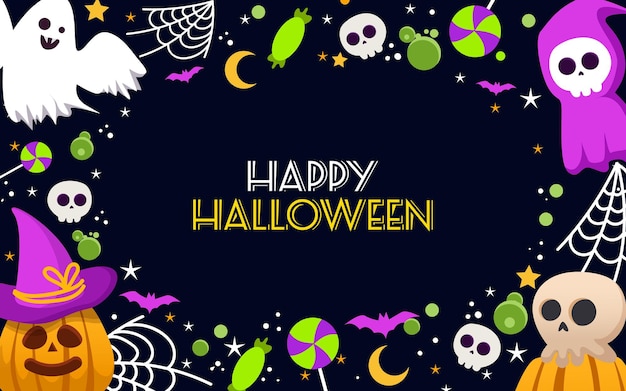 Halloween Spooky Element Background