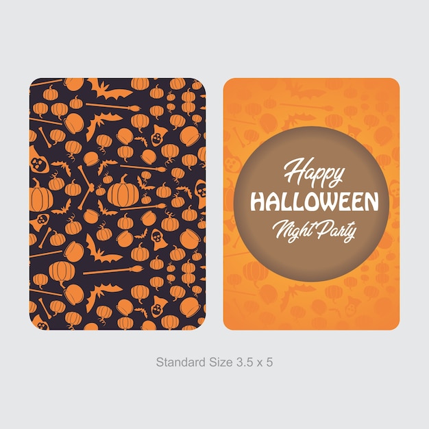 Vector halloween standard size labels