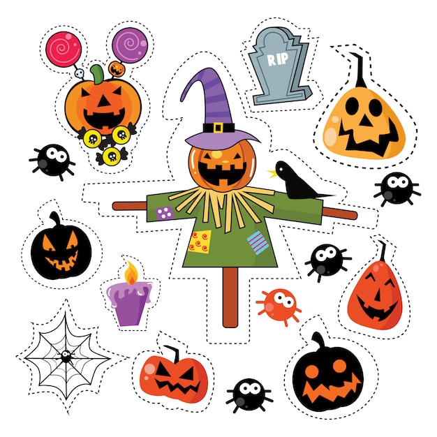 Set di patch adesivo di Halloween