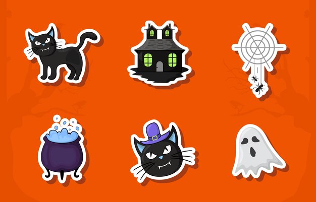 Halloween Sticker Set Collection Design