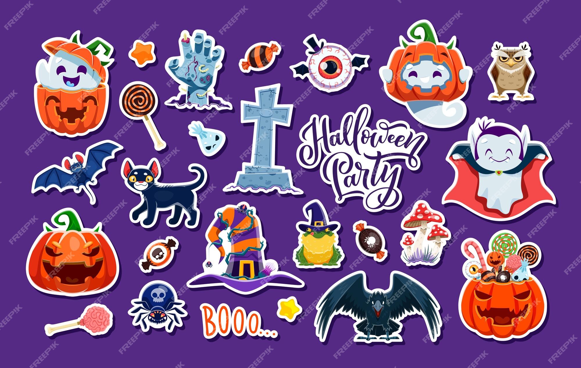 Ghost , crab ,pumpkin ,pot ,jack o lantern ,poison ,autumn ,dark  ,illustration, halloween, spooky ,happy Halloween, bubble ,spider ,wizard,  witch, polka dot  Sticker for Sale by letsgow8th