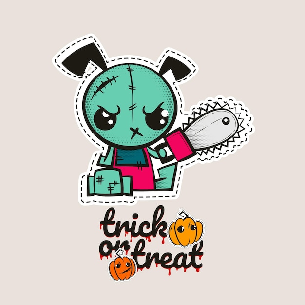 할로윈 스티치 좀비 강아지 부두 인형 사악한 개 재봉 괴물 Trick Or Treat 호박