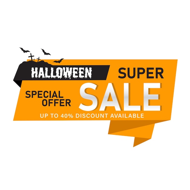 Halloween super sale discount banner